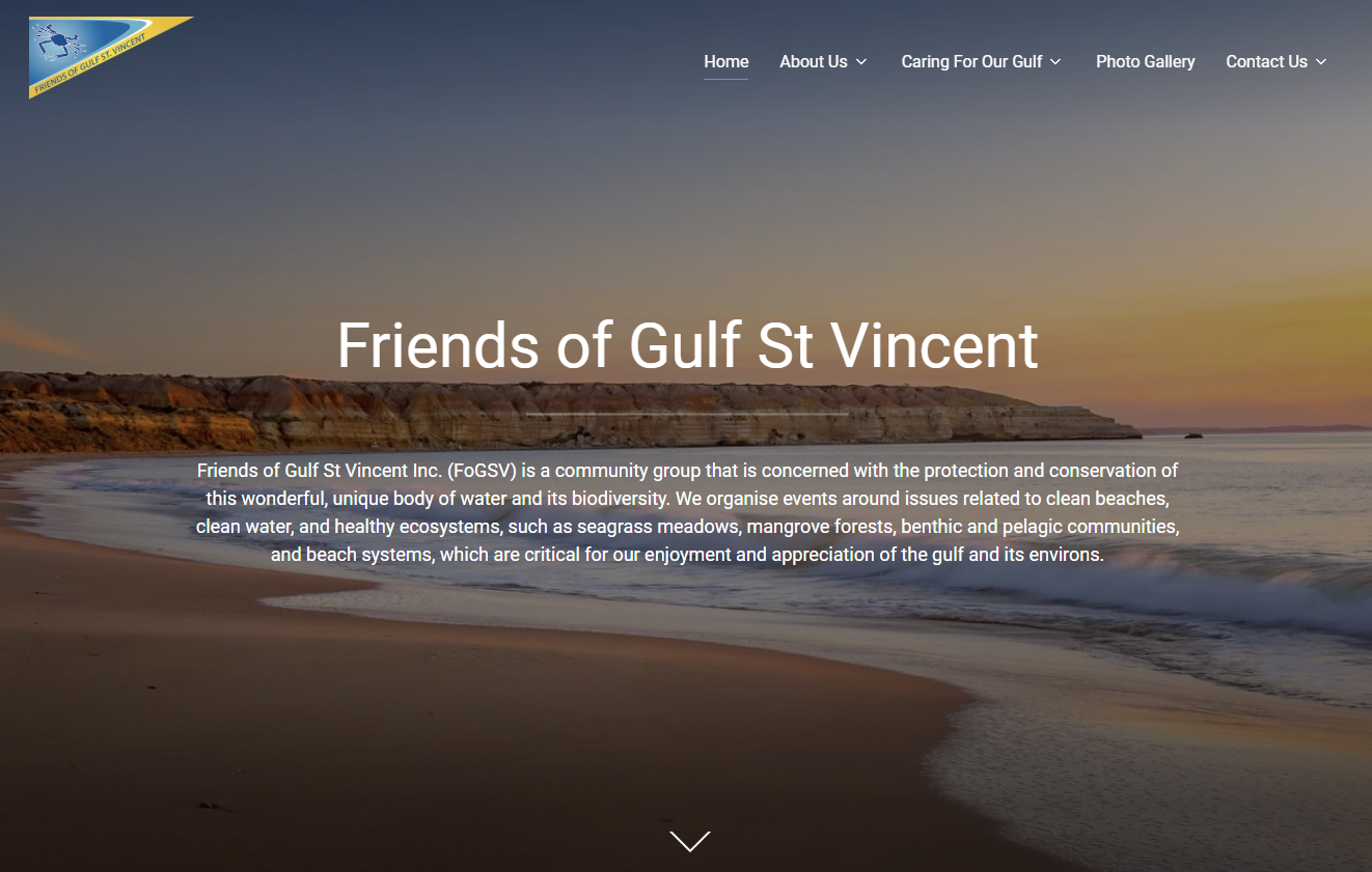 Friends of Gulf St Vincent website screenshot